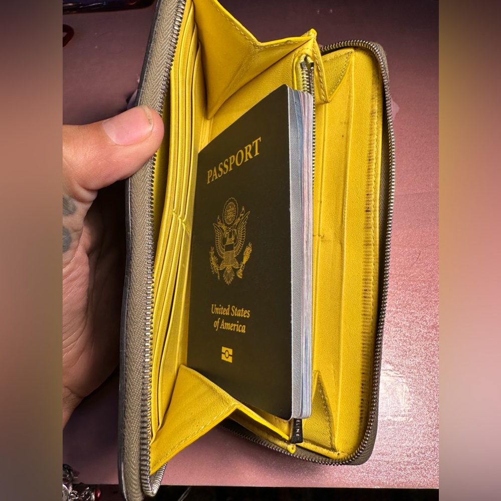 Celine Multi Function Leather Zip Around Long Wal… - image 3